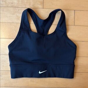 Nike Women's Longline Medium Support Black Sports Bra